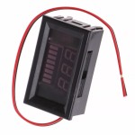 Voltmetru digital cu leduri rosii si indicator, 12 V, 3 digit, 2 fire, carcasa